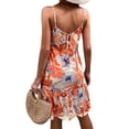thumbnail image 4 of Gvmfive Women Summer Casual Sundress Boho Sleeveless Ruffles Mini Dress, 4 of 5