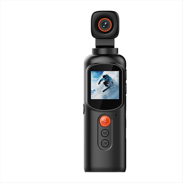 Cámara Digital de Bolsillo 4K HD, Videocámara Deportiva, Grabadora de Video, Cámara con Cardán para Deportes Al Aire Libre, Ciclismo y Viajes.