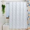 thumbnail image 3 of Blue Spring Floral Waterproof Shower Curtain, Large 72"x84" Washable Polyester Fabric Shower Curtains for Bathroom, Summer Botanical Watercolor Decorative Bathtub Curtain Sets with Hooks, 3 of 9