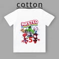 thumbnail image 3 of Camiseta de fiesta de cumpleaños para niño de Marvel Spider Man y sus buenos amigos, para niños de 2, 3, 4, 5, 6, 7, 8 y 9 años, personalizada, de verano, color blanco, 3 of 4