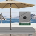 thumbnail image 5 of Ciokea 66" Outdoor Dining Table with Umbrella Hole HDPE Rectangle Patio Table for 6 Patio Furniture Garden Backyard Gray, 5 of 6