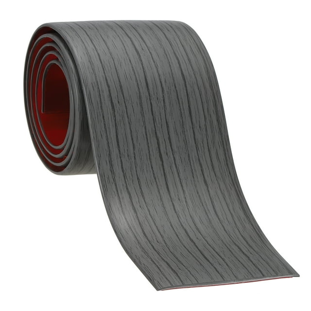 Uxcell Self Adhesive Floor Transition Strip 6.6'x 3" Vinyl Dark Gray Grain