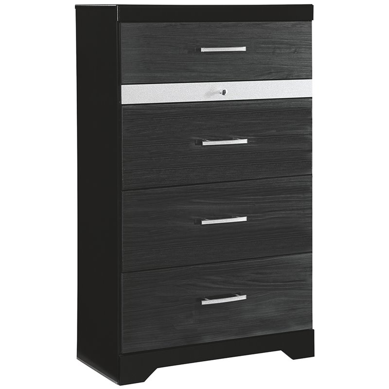 Ashley Furniture Starberry 5 Drawer Chest In Black Walmart Com