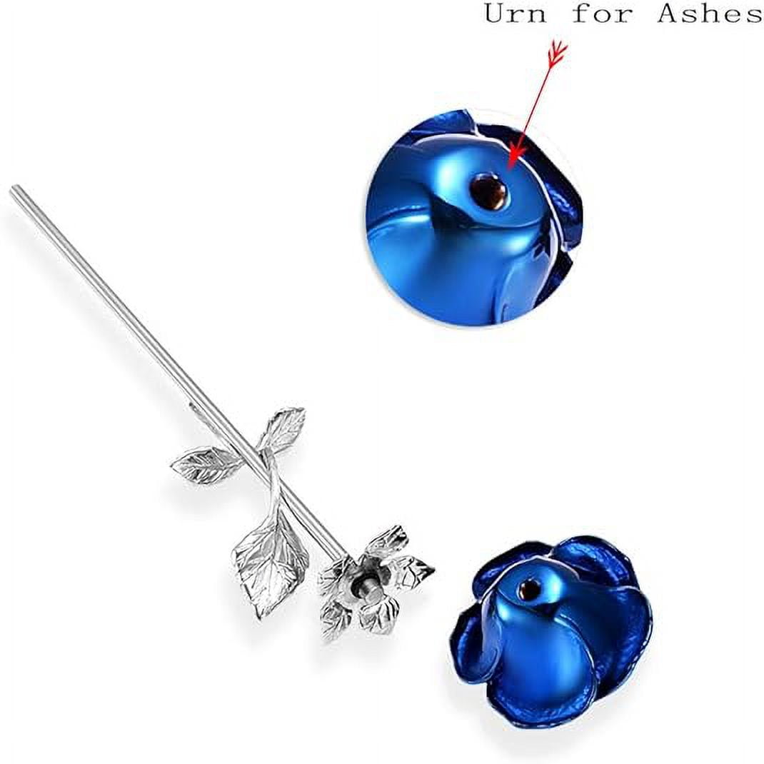 Rose Flower Keepsake Urns for Human Ashes - Memorials Urn Locket - Long-Stem Colorful Rose Flower Cremation Urns - Funeral Urn for Ashes