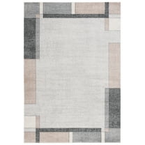 SAFAVIEH Phoenix Patton Geometric Area Rug, Light Grey/Beige Charcoal, 8' x 10'