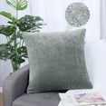 thumbnail image 2 of Unique Bargains Soft Water Repellent Throw Pillow Covers Light Gray 18"x18", 2 of 8