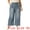 Gray Blue, variant on DARING DIVA Women's Plus Wide Leg Stretch with Pockets Denim Ankle Pants 4X Gray Blue