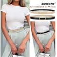 thumbnail image 2 of Ceintures Réversibles pour Femmes, Ceinture Fine pour Robes Jeans Manteaux avec Boucle Dorée, 2 of 4