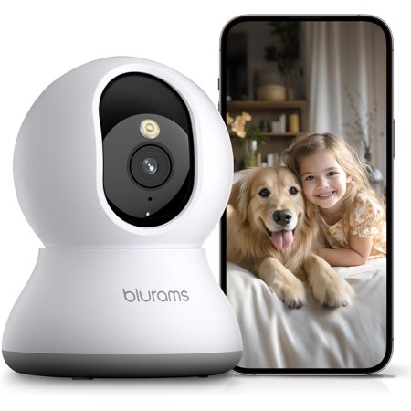 Pet Camera 2K, 360° Indoor Security Camera, Dog Camera with Phone App, PTZ Cameras for Home Security Indoor,