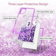 thumbnail image 5 of Samsung Galaxy S20 Ultra Case, Liquid Glitter Waterfall Phone Case Cover for Galaxy S20 Ultra - Purple/Clear, 5 of 6