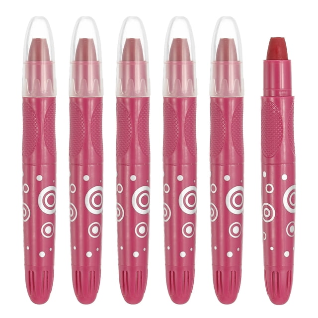 Uxcell 6Pcs Watercolor Gel Crayon for Coloring, Rose Red
