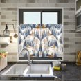 thumbnail image 4 of Yayeee Kitchen Curtains Tier Pair Light Filtering 27"x36" Rod Pocket Short Cafe Window Panel, Snowy Winter, 4 of 7