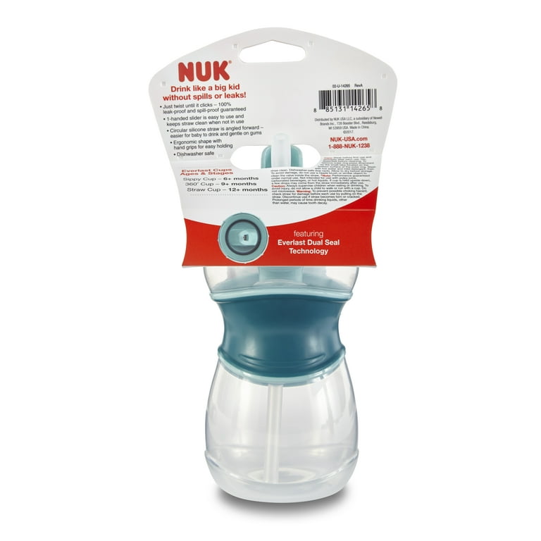 NUK Easy Straw Leak-Proof Cup, BPA-Free, Jungle, 12+ Months Hard