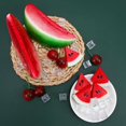thumbnail image 3 of Lifelike Watermelon Slice Block Decoration Artificial Cherry Display Realistic Fake Ice Cube Fruit Set Garden Farmhouse Store 37pcs, 3 of 3