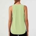 thumbnail image 6 of Women Summer Tops Women Solid Sleeveless Sports Top Running Fitness Yoga Vest Elastic Loose Sports Vest Silk Work Blouses Dressy Summer Tops V Neck Tunics for Cute Shirt Graphic Shirts Light Green L, 6 of 8