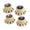 yellow black letter, variant on 4 Pieces Guitar Knobs Universal Speed Control Stylish Abalone Hat Style for Electric Guitar Bass Players