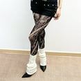 thumbnail image 6 of Vintage Hollowed Lace Tights Stockings for Women Twist Dots Fishnet Pantyhose, 6 of 18