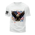 thumbnail image 4 of mgoYE USA 250th Anniversary Shirt Special Patriotic T-Shirts USA Flag Eagle Print Tee Short Sleeve Shirt Men Tops White S, 4 of 6