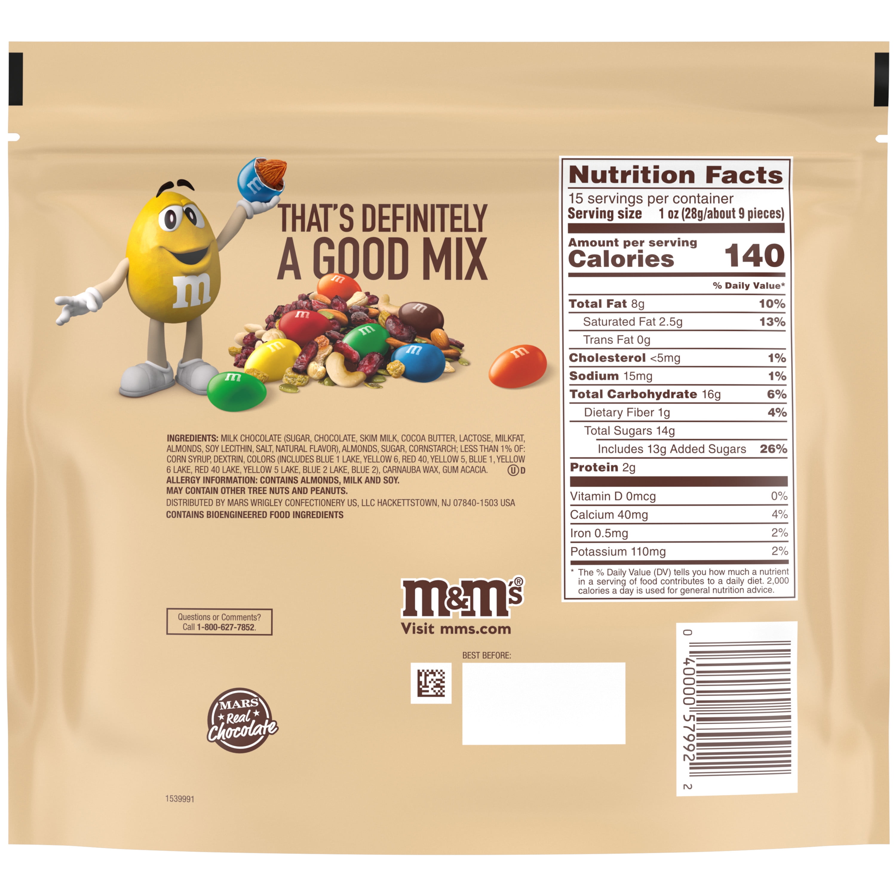 Almond M&M's Candy: 15-Ounce Bag