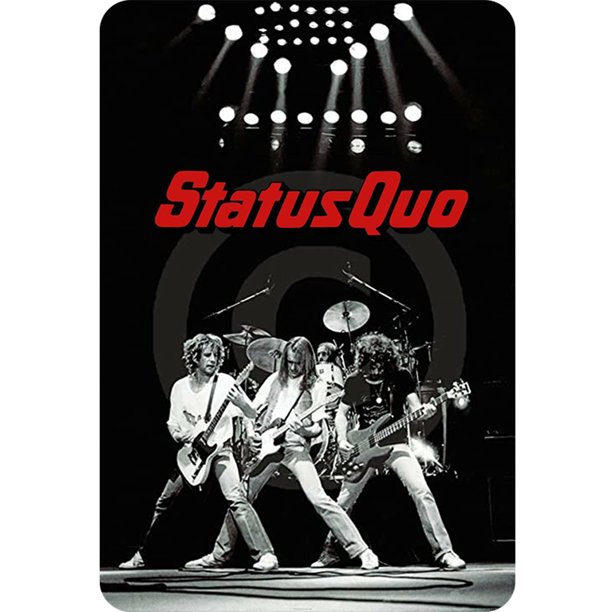 Placa Metal Vintage Status Quo Coro Pintura Hierro Rectangular Del 20x30cm