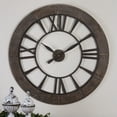 thumbnail image 1 of Uttermost Ronan Wood and Metal Wall Clock in Dark Rustic Bronze/Gray, 1 of 3