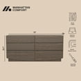 thumbnail image 4 of Ardea Commode Contemporaine de 72 Pouces en Noyer (6 Tiroirs), 4 of 8