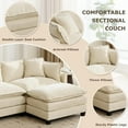 thumbnail image 3 of YWEN 77.95" Chenille Sectional Sofa, Comfy Modular Loveseat Sofa, Modern 2-Seat Couch Deep Seat Sofa Set for Living Room,Beige, 3 of 13