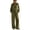 Army Green, variant on 2 Piece Sets for Women Velour 2 Piece Tracksuit Half Zip Stand Collar Long Sleeve Top Elastic Waist Wide Leg Pants Casual Velvet Loungewear Outfit Black L
