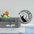 thumbnail image 2 of figura de caracola,Figura de caracola de vidrio soplado a mano,adorno marino,Arte de pared,Estatua decorativa de pared de gato negro de metal,Escultura de pared de metal minimalista con adorno, 2 of 8