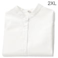 thumbnail image 1 of Camisa de mujer Blusa casual de manga larga con botones de color sólido, Blanco, XXL Vogacara  AP001197-05B, 1 of 7
