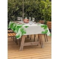 thumbnail image 4 of 52x70 Inch Outdoor Tablecloth with Umbrella Hole Zipper Rectangle St. Patrick's Day Rectangular Tablecloths Outside Waterproof Watercolor Lucky Clovers Green Rustic Patio Table Cover for Picnic Party, 4 of 8