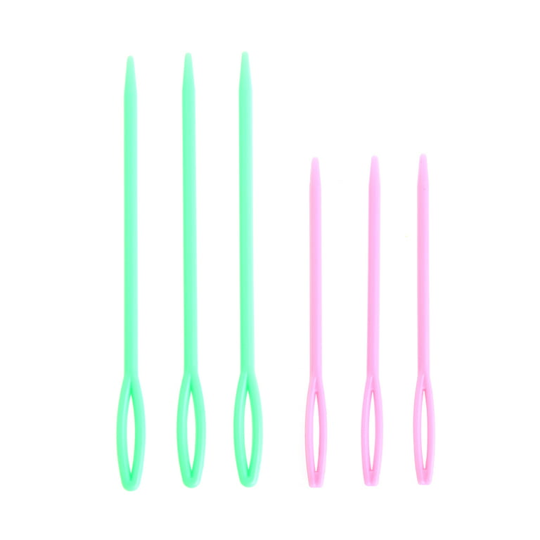 1Set(20PCs/Set) 9/7cm Multicolor Plastic Sewing Needles For Crafts Clothing  Shoes DIY Kniting Needles
