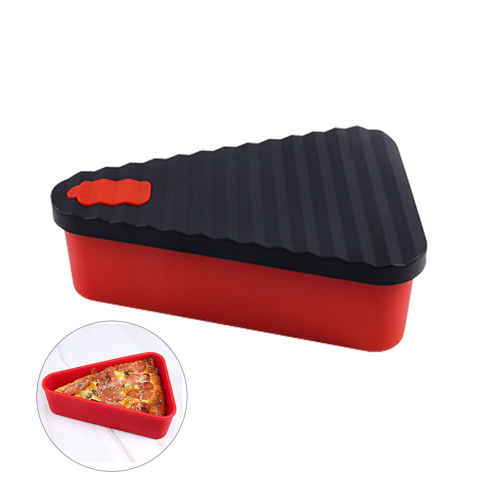 Reusable Pizza Storage Container, CAUTUM Silicone Pizza Slice Storage  Container with 5 Microwavable Serving Trays, Adjustable Pizza Leftover  Container