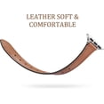 thumbnail image 3 of KOMI Slim Leather Band Compatible with Apple Watch Band 40mm 38mm 41mm 42mm 44mm 45mm 49mm Women, Top Grain Genuine Leather Strap Thin Watch Wristband for iWatch Series 9 8 7 6 5 4 3 2 1 SE Ultra 2, 3 of 6