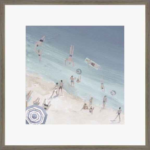 Great Art Now Cool Blue Beach Crop by Avery Tillmon, Framed Wall Art, 24W x 24H