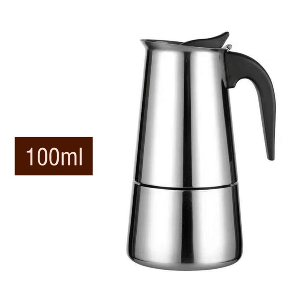 Openuye Espresso Maker 2 Cups Stainless Steel Mocha Pot Espresso Pot Espresso Maker 100ML New