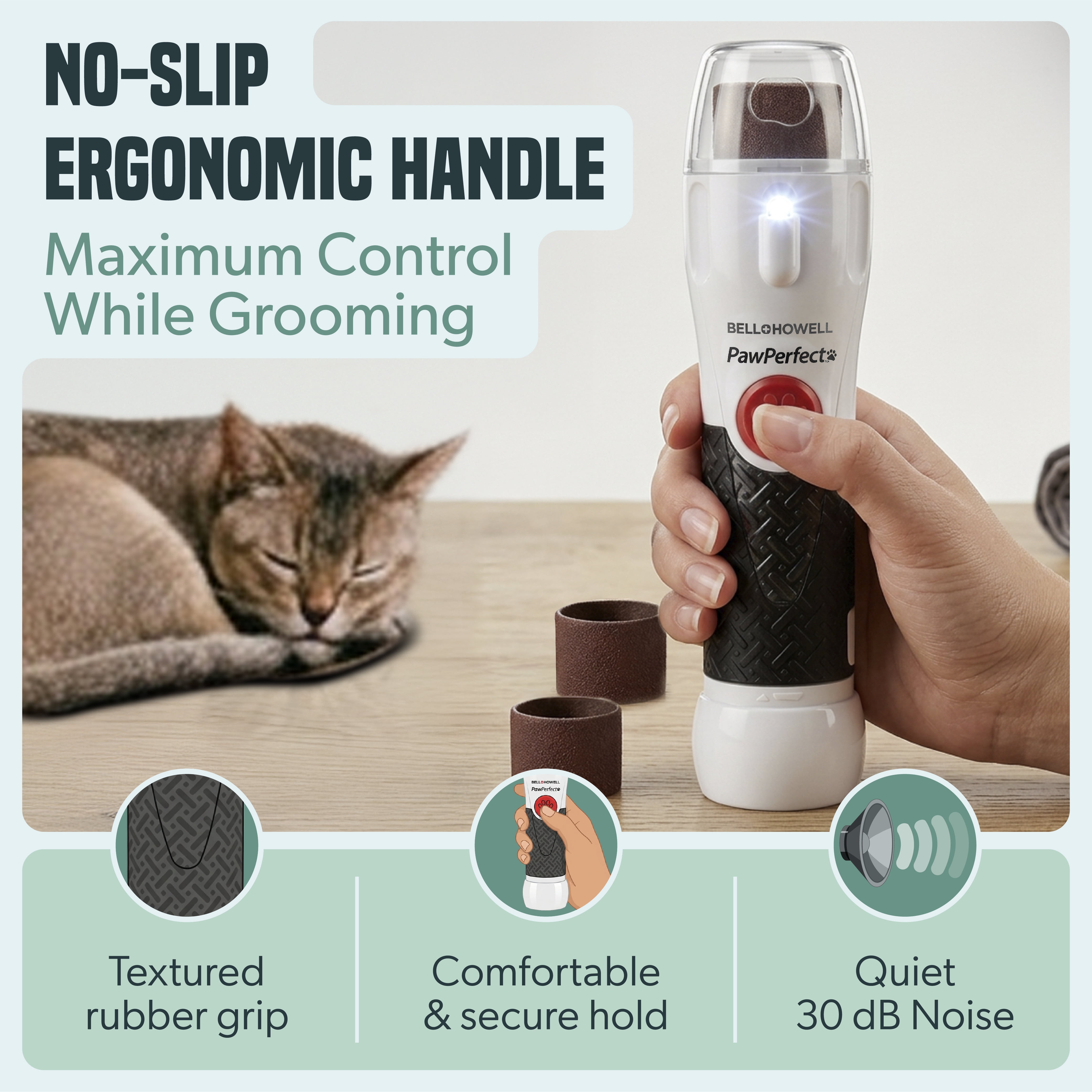 Paw Perfect Pet Nail Trimmer Nail Groomer Nail Rotating File for Large Small Pets As Seen on TV