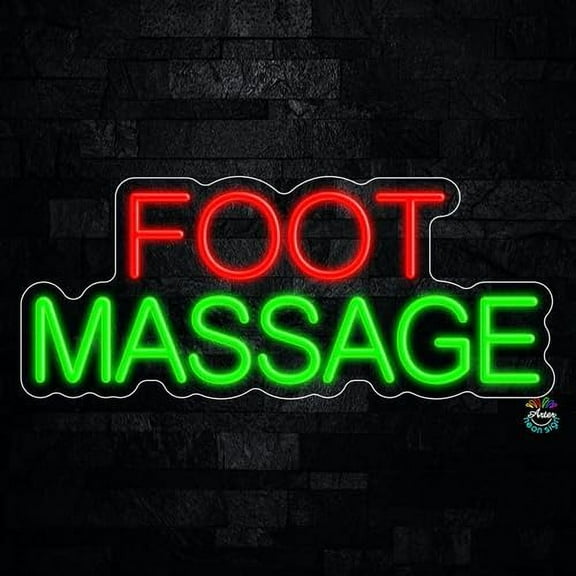 Foot Massage LED Neon Sign 24"L x 10"H #32291
