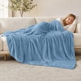 thumbnail image 5 of Soft Cozy Flannel Blankets 59X79 Inches Oversized Throw, Comfortable for Reading on Sofa and Napping, Thoughtful Gift for Mom and Dad 1 Pack, 5 of 7