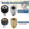 thumbnail image 2 of Ensemble Adaptateur de Laveuse à Pression Quotidienne, Kit de Connexion Rapide, Raccord Métrique M22 14mm à M22, Acier Inoxydable, 2 of 5