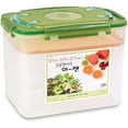 thumbnail image 5 of E-Jen Premium Kimchi, Sauerkraut Probiotic Fermentation Container with Inner Vacuum Lid (Earthenware Green, 4.4 gal/ 17L), 5 of 7