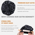 thumbnail image 2 of 3 PCS Satin Bonnets for Black Women,Hair Bonnet for Sleeping, Satin Hair Cap for Curly Hair,Bonnet for Men,Bonnets Pack A, 2 of 6
