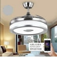 thumbnail image 4 of GMizon 42" Retractable Ceiling Fan with LED 7-Colors Light Bluetooth Speaker Chandelier, 4 of 11