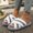 Gray, variant on Women's Contrast Cross Strap Fluffy Faux Fur Open Toe Slippers, Thick Platform Non Slip Warm Indoor Winter Slide Shoes