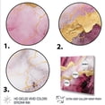 thumbnail image 3 of Designart "Essence of Pink and Gold Marble I" Abstract Wall Art - Modern Pink Abstract Marble Bedroom Canvas Wall Art, 3 of 6