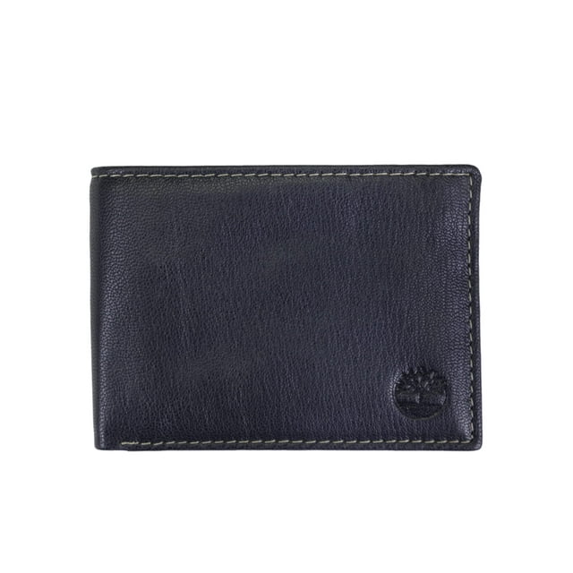 Cartera Timberland de piel auténtica con bloqueo RFID, azul marino