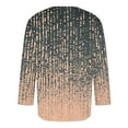 thumbnail image 4 of COSFO 3/4 Sleeve Mens T Shirts Casual Striped Crew Neck Bronze Tops Pullover Slim Graphic Tees, 4 of 5