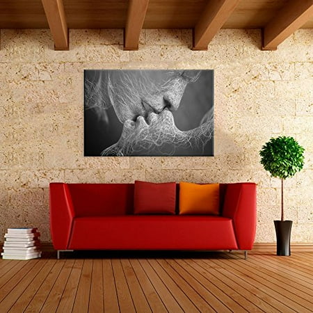 Wall Decor Black And White Love Kiss Abstract Art On Canvas Painting Adam Eve Picture Print Modern Home Framed Ready To Hang 24 Hx36 W Artwork 02 Canada - Black Abstract Art Home Decor Wall Decor Black And White Love Kiss Abstract Art On Canvas Painting Adam Eve Picture Print Modern Home Framed Ready To Hang 24 Hx36 W Artwork 02 Canada - Black Abstract Art Home Decor