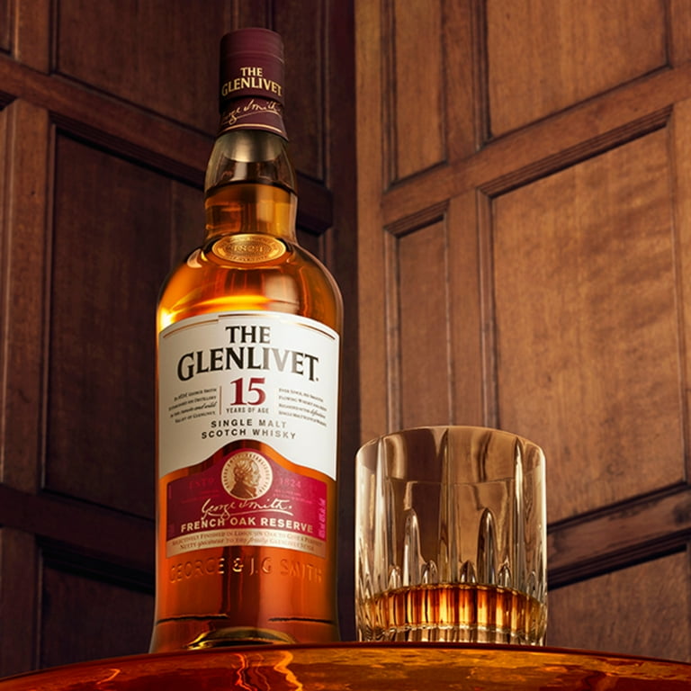 The Glenlivet 15 Year Old Single Malt Scotch Whisky, 750 ml Bottle