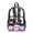 Beach Palm Tree Sunset Hibiscus, variant on Kids Clear Backpack for Girls Boys Transparent See Through School Bookbag Heavy Duty PVC Backpack Book Bag Schoolbag for Travel School, Cartoon Shark Coral Blue